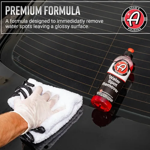 Miniatura 5 de Adam's Polishes Removedor de manchas de agua - Quitamanchas de agua dura para vidrio, puertas de ducha, pintura, ventanas, detallado de automóviles