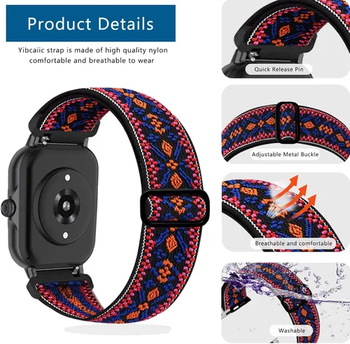 Miniatura 3 de Paquete de 4 correas elásticas para reloj compatibles con AMAZ FIT GTS/GTS2/GTS 3/GTS 2e/GTS 2 mini/GTS 4/GTR mini, correas de repuesto de nailon
