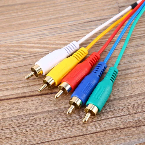 Miniatura 7 de Cable HDMI a diferencia de color de 5 pies / 4.9 ft, HDMI HD 1080P HDMI a 3 AV Audio Video Converter Cable adaptador para TV, video y audio doméstico