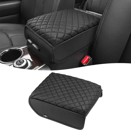 Miniatura 9 de KBH Funda para reposabrazos de consola central para Infiniti QX60 y JX35, Nissan Pathfinder 2013 2014 2015 2016 2017 2018 2019 2020, cuero