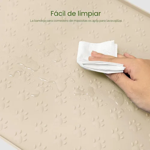 Miniatura 9 de PWTAA Tapete para Comida de Perros Antideslizante de Silicona, Tapete para Tazón de Perro más Grueso, Mantel Individual para Mascotas Impermeable