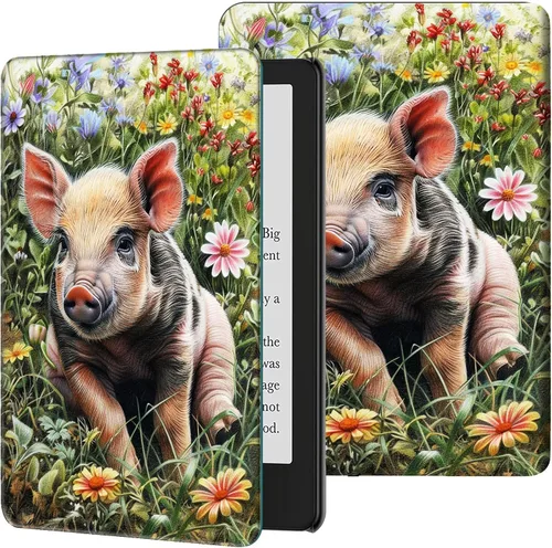 Miniatura 26 de Funda para Kindle de 6 pulgadas (11.ª generación, versión 2024/2022) delgada de piel sintética, ajustable, multiángulo, Smart Shell con función