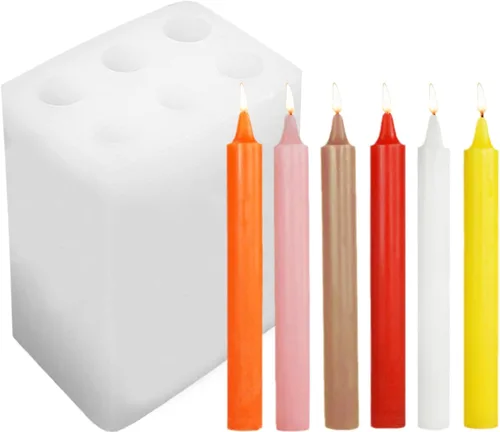Miniatura 3 de 2 piezas de moldes de vela de burbujas 3D, moldes de cilindro y cubo de silicona para hacer velas y jabón de bricolaje