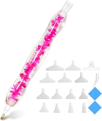Miniatura 9 de Praise V Do Kit de herramientas de taladro de pintura de diamante 5D con flores, para adultos, con puntas de bolígrafo, selector de gemas para arte