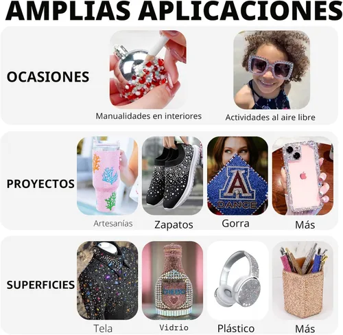Miniatura 7 de 31000 piezas de diamantes de imitación para hacer brillar, kit de 3 mm de diamantes de imitación con parte trasera plana para manualidades, ropa
