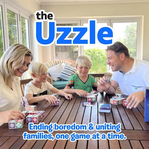 Miniatura 5 de The Uzzle 3.0 Juego de mesa, Juegos de mesa familiares para niños y adultos, Juegos de rompecabezas de bloques para edades 4+