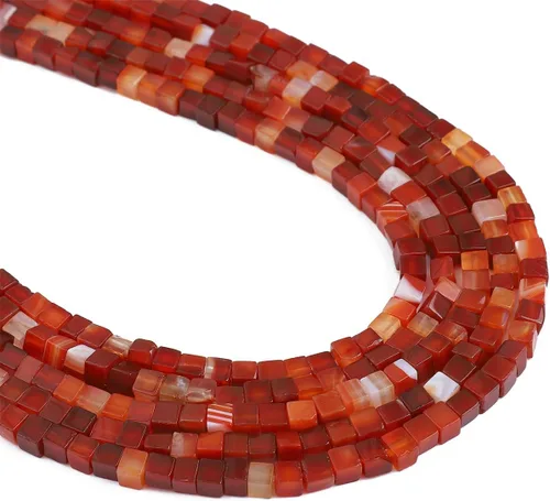 Miniatura 9 de BEADIA Cuentas espaciadoras de cubo de amazonita natural, cuentas de piedra cuadradas sueltas de 0.157 in para hacer joyas, 15.0 in/hebra