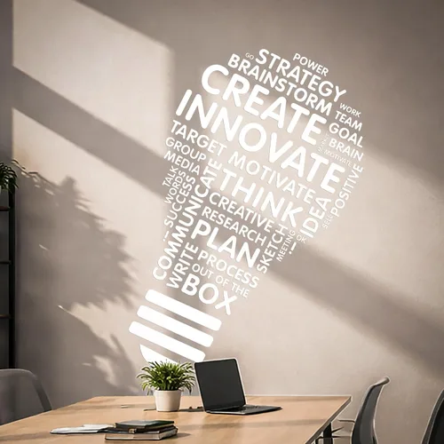 Miniatura 19 de Create Innovate - Calcomanía inspiradora para pared de oficina, ventana, aula, escuela, negocios, motivacional, bombilla de ciencia, regalo