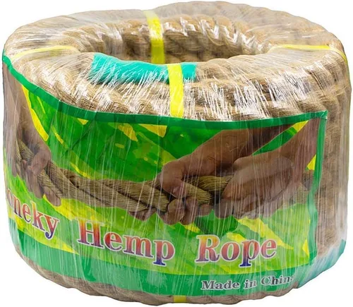 Miniatura 8 de Aoneky Cuerda de yute natural de 1/2 pulgada x 48 pies, cuerda de cáñamo trenzada de 4 hebras para manualidades, poste rascador de gatos, decoración
