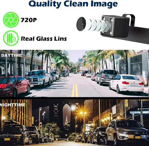 Miniatura 2 de Cámara HD de respaldo para visión trasera, placa de matrícula de visión nocturna, impermeable, compatible con radio de coche Sony XAV-AX150