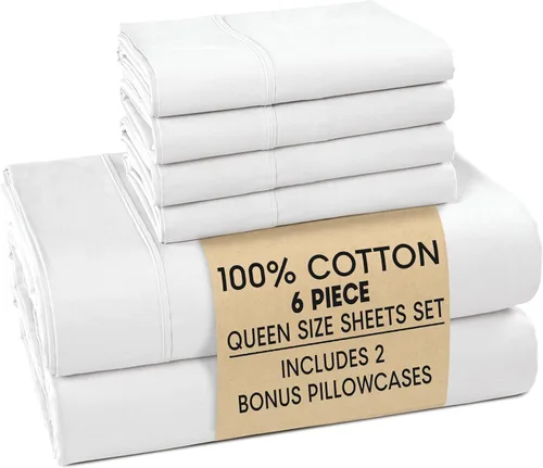 Miniatura 96 de Casa Platino Sábanas de cama individual XL, sábanas de 100 % algodón con 2 fundas de almohada, tejido percal crujiente y sensación acogedora, verde