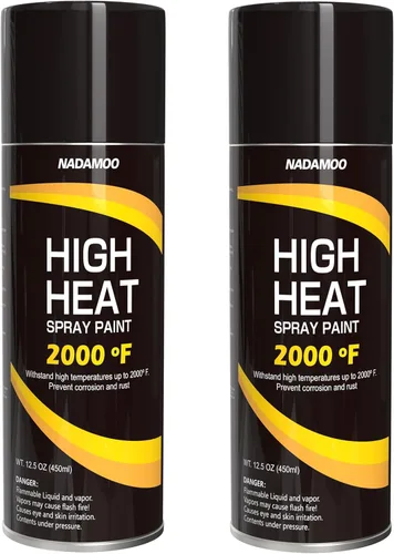 Miniatura 9 de NADAMOO Pintura en aerosol de alta temperatura para metal, acabado mate, para barbacoa y estufa, resistente a altas temperaturas hasta 2000 °F, 1