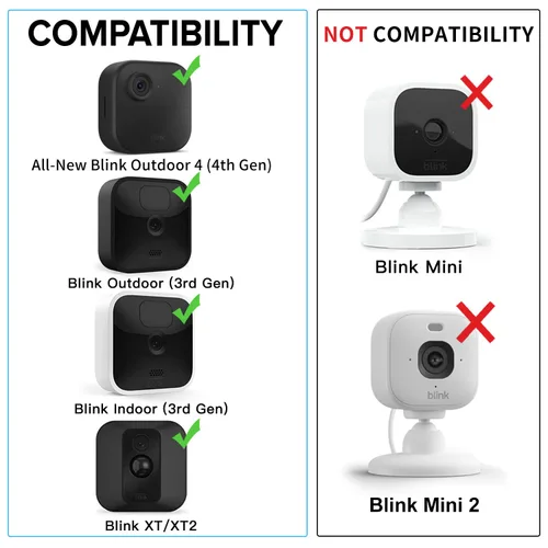 Miniatura 2 de 2 paquetes de 25 pies/7.5m Adaptador de alimentación para Blink Outdoor 4 (4ª generación) y (3ª generación) & Blink XT2/XT, Cable de extensión plano