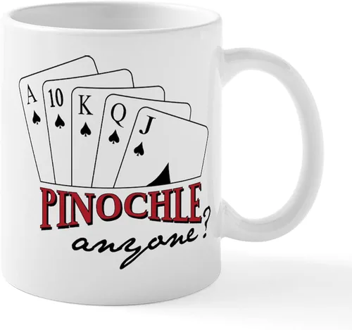Miniatura 70 de CafePress Euchre Champ Mugs Taza de café de cerámica de 11 oz (11.0 fl oz)