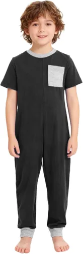 Miniatura 10 de easyforever Necesidades especiales Ropa adaptativa para niños Niños Mono de manga corta Anti-Strip Mono de pierna larga con cremallera en la espalda