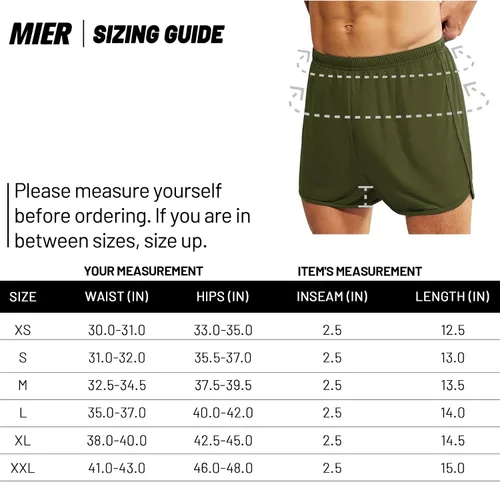 Miniatura 7 de MIER Men's 3''5'' Athletic Running Shorts with Liner Quick Dry Active Lightweight Gym Sports Workout Shorts for Men
