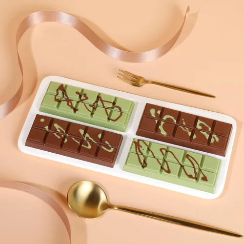 Miniatura 6 de Molde de barra de chocolate – Moldes antiadherentes para chocolate, molde profundo de silicona de grado alimenticio para pistacho de Dubai, dulces