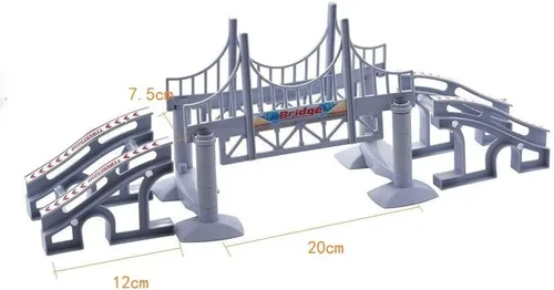 Miniatura 7 de Accesorios de pista de bricolaje, pistas de fijación para pistas de bricolaje, accesorios de repuesto solo (puente)