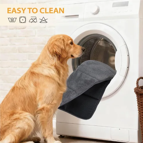 Miniatura 4 de Tapete para jaula para perros de tamaño XL, cama de espuma viscoelástica de 41 x 27 pulgadas, lavable y antideslizante, tapete ultrasuave para Oscuro