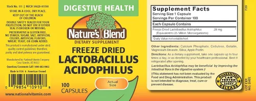 Miniatura 2 de Lactobacillus Acidophilus liofilizado 100 Caps