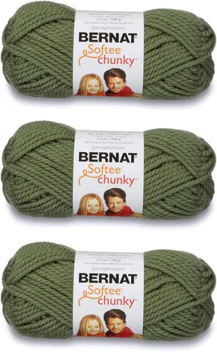 Miniatura 26 de Ovillo sólido Bernat Softee Chunky, Acrílico, Rojo Berry, Paquete de 1