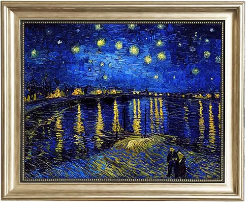 Miniatura 59 de ELITEART -Noche estrellada sobre el ródano por Vincent Van Gogh Giclée Art Canvas Prints- Tamaño del marco: 28 x 35 pulgadas