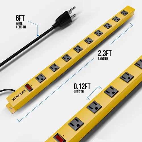 Miniatura 3 de Stanley 31615 Pro9 barra metálica de energía, colores negro/amarillo, 1 paquete