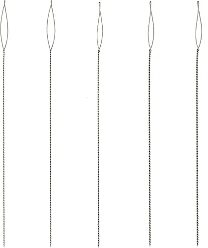 Miniatura 13 de The Beadsmith Basic Elements - Agujas plegables de 2.5 pulgadas de largo, alambre trenzado flexible, ojo grande, fácil de enhebrar, 4 agujas finas