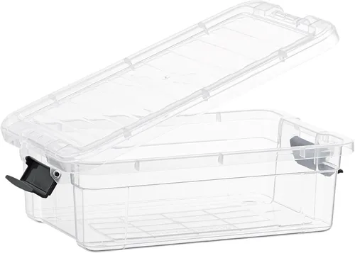 Miniatura 5 de Superio Caja de almacenamiento transparente con tapa, contenedores de plástico de 2.3 cuartos para organizar, cajas apilables, sin BPA, no tóxico