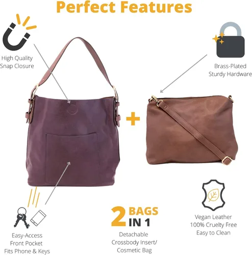 Miniatura 2 de Joy Susan - Bolsa clásica 2 en 1 para mujer, estilo hobo