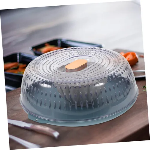 Miniatura 6 de UPKOCH Cubierta transpirable para verduras, bandeja transparente de plástico, cubierta de salpicaduras de microondas, cubierta de alimentos, caja