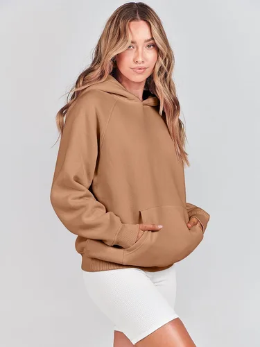 Miniatura 109 de ANRABESS - Sudaderas con capucha para mujer, sobre talla, de vellón de manga larga, modelo de 2024, para otoño