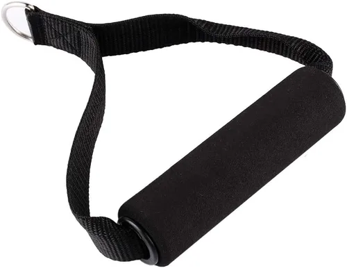 Miniatura 2 de CHICIRIS Cuerda de resistencia para gimnasio, mango de banda de resistencia de 154.3 lbs, mango de cable resistente, color negro para ejercicios