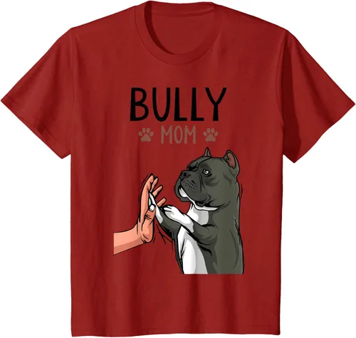 Miniatura 67 de American Bully Mom Cute Dog Mama Camiseta divertida para mujer, Blanco, S