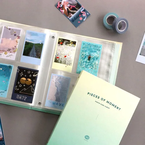 Miniatura 2 de Álbum de fotos estético simple y encantador coreano de tapa dura para tarjetas fotográficas kpop, polos, polaroides, tarjetas de visita, tarjetas
