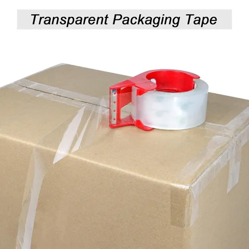Miniatura 3 de BOMEI PACK 12 rollos de cinta de embalaje transparente con dispensador gratis, cinta de repuesto resistente para envío y embalaje, 2.4 mil 1.88