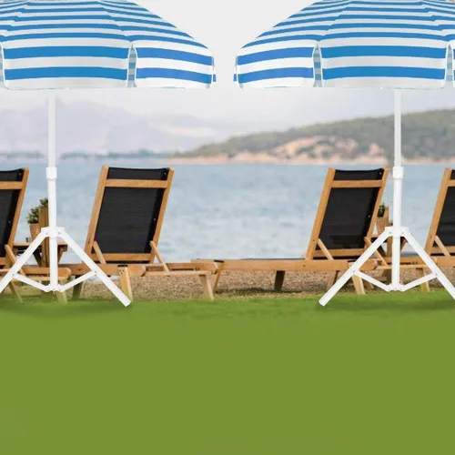 Miniatura 2 de Base de sombrillas, tornillo ajustable, resistente, ahorro de espacio, para sombrilla de playa, sombrilla de pesca, sombrilla de jardín