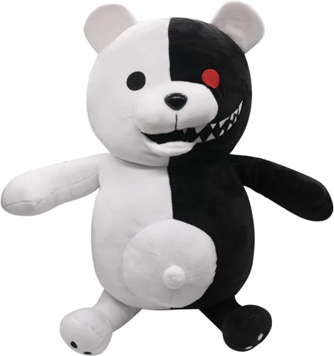 Miniatura 5 de 9.8 in / 9.84 pulgadas negro blanco oso de peluche de anime de peluche