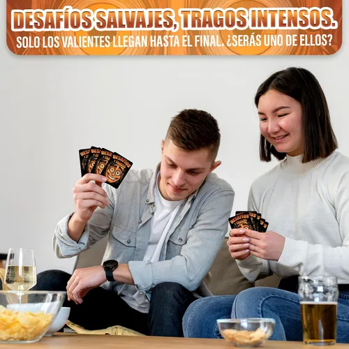 Miniatura 6 de Desafíos y Tragos – Juego de cartas para adultos Juegos de mesa en español con Alcohol Juego de beber para Fiestas, Bachelorette, parejas