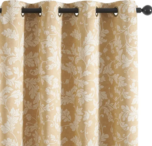 Miniatura 20 de jinchan Cortinas 80% opacas para dormitorio, cortinas con patrones geométricos para sala de estar, tratamientos de ventana para oscurecer