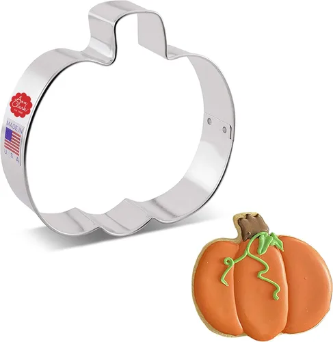 Miniatura 10 de Ann Clark Pumpkin - Juego de 3 cortadores de galletas, fabricado en Estados Unidos, linterna Jack-O-Lantern, calabaza alta y calabaza