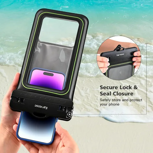 Miniatura 4 de Funda impermeable flotante para teléfono, bolsa impermeable con cordón para teléfono celular para iPhone, Samsung Galaxy, Pixel, bolsa seca
