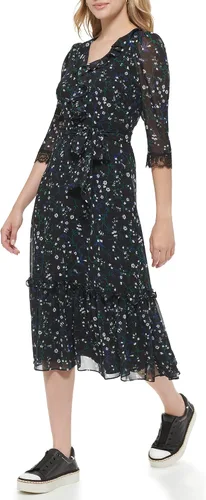 Miniatura 3 de Karl Lagerfeld Paris Vestido deportivo esencial de manga 34 para mujer