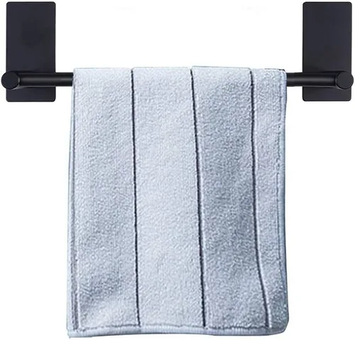 Miniatura 20 de NearMoon toallero de barra autoadhesivo de acero inoxidable para baño, soporte para colgar toallas en la pared, estilo contemporáneo, sin Níquel