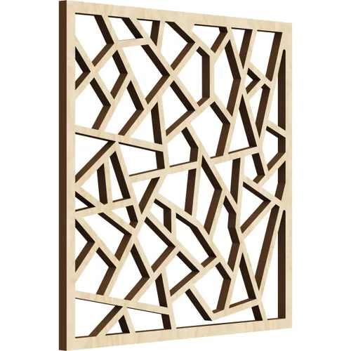 Miniatura 43 de 7 3/8 pulgadas de ancho x 7 3/8 pulgadas de alto x 3/8 pulgadas de alto, paneles de pared de madera con calado decorativo extra pequeño de Venecia