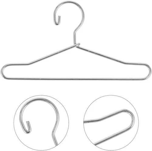 Miniatura 2 de 10 mini perchas de ropa, perchas pequeñas de metal dorado de 2.5 pulgadas para casa de muñecas, accesorios de armario de muñecas a escala 1:6