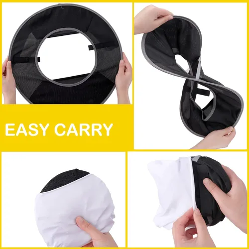 Miniatura 5 de SATINIOR 2 parasoles para sombrero duro, visera de malla de ala completa de alta visibilidad, protección para el cuello, banda reflectante, bandana