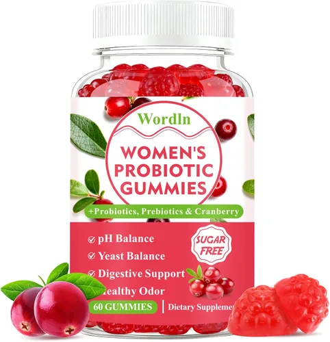 Gomitas probióticas para mujer para la salud femenina, apoya el equilibrio del pH, la salud vaginal, el control de olores y el equilibrio de