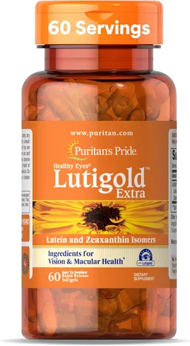 Puritan's Pride Premium Healthy Eyes Lutigold™ Luteína extra con meso-zeaxantina y zeaxantina para hombres y mujeres, soporte para la salud de la