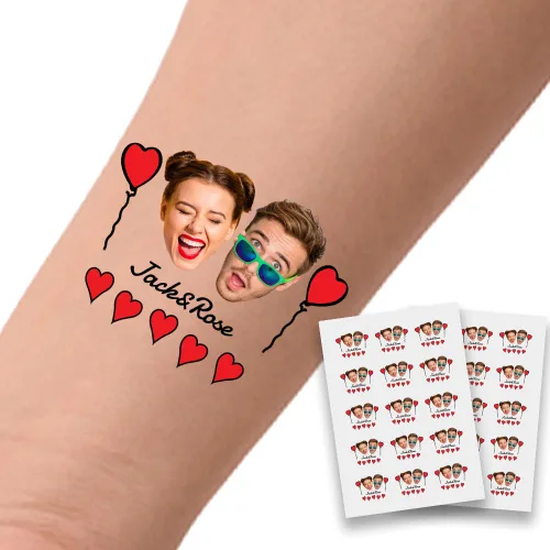 Miniatura 24 de Tatuajes temporales personalizados para fiestas, tatuajes divertidos de cerveza, regalo de cumpleaños para adultos, amigas, mujeres y hombres